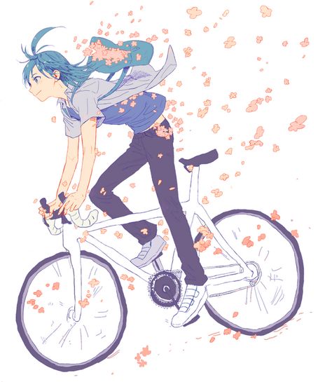 Bicycle Person On Bicycle Reference, Fantasy Bicycle, Bicycle Anime, Bike Anime, Anime Bike, Bike Reference, Bicycle Drawing, Bike Drawing, Manga Japan