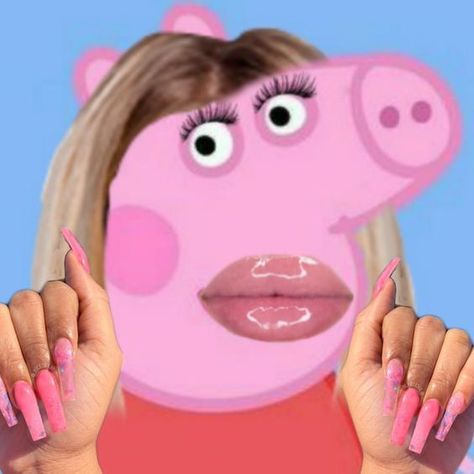 Material Girl Funny, Peppa Pig Baddie, Peppa Pig Pictures, Spongebob Jokes, Heo Peppa, Peppa Pig Funny, Les Pogues, Pig Pictures, Pepa Pig