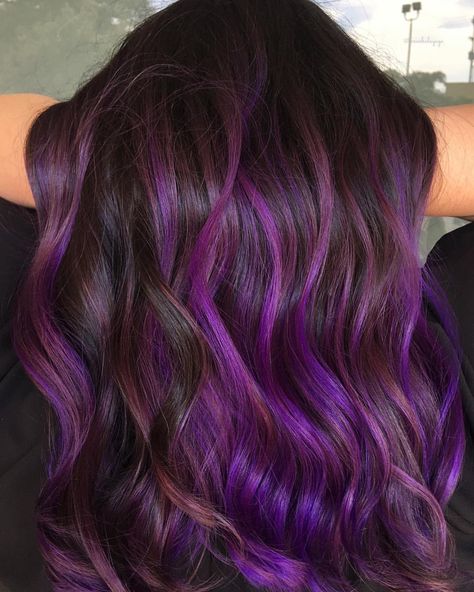 Brittany Banda 🐼 on Instagram: “Grape soda🍇🍇 My girl @thefoyspa rockin’ her signature purple. Painted purple with @guytang_mydentity Super Power color in Purple Raven.…” Raven Queen Hair, Guytang Mydentity, Awesome Hairstyles, Grape Soda, Raven Queen, Power Colors, Queen Hair, Hair Shades, Hair Stuff