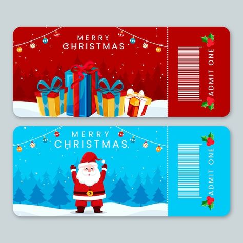 Flat christmas party ticket template | Free Vector #Freepik #freevector #christmas-ticket #christmas-flat #christmas #christmas-template Christmas Ticket, Ticket Template Free, Party Tickets, Ticket Template, Admit One, All Things Christmas, Christmas Lights, Christmas Party, Graphic Resources