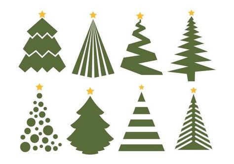 Christmas Tree Vector Set on white background Inspiration Noel, Tree Vector Png, Christmas Tree Vector, Christmas Classroom Treats, Christmas Tree Drawing, Christmas Tree Background, Tree Vector, Tree Icon, Christmas Board