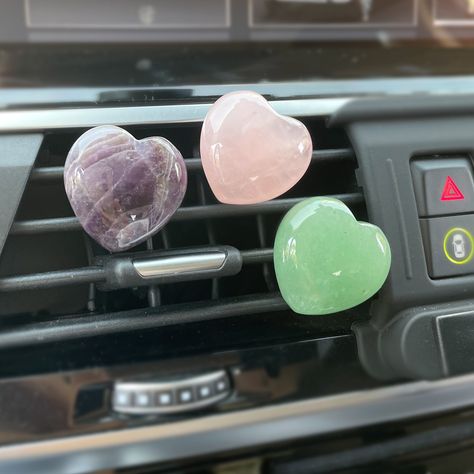 Pink Car Mirror Accessories, Crystal Car Accessories, Car Accessories Air Freshener, Crystal Car Decor, Pastel Car Decor, Cute Air Fresheners, Aethstetic Car Interior, Spiritual Car Decor, Car Accessories For Interior