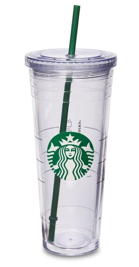 Starbucks Vaso acrílico transparente con aislamiento, 470 ml (vaso portátil grande): Amazon.es: Hogar Copo Starbucks, Trendy Water Bottles, Desain Pantry, Clear Tumblers, Clear Cups, Starbucks Venti, Double Wall Tumblers, Reusable Cups, Cup Tumbler