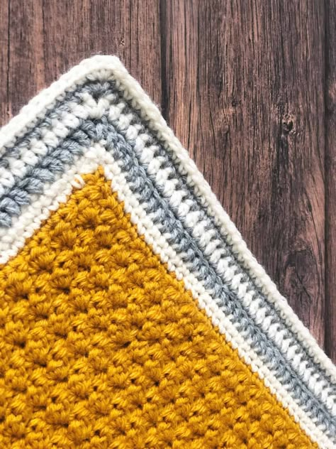 Crochet Blanket Borders Simple, Crochet Afghan Borders Easy, Edging For Knitted Blanket, Half Double Crochet Blanket Border, Crochet Borders For Fleece Blankets, Crochet Granny Square Blanket Borders, Thick Crochet Blanket Border, Crochet Border Patterns Free Simple, Adding Border To Crochet Blanket