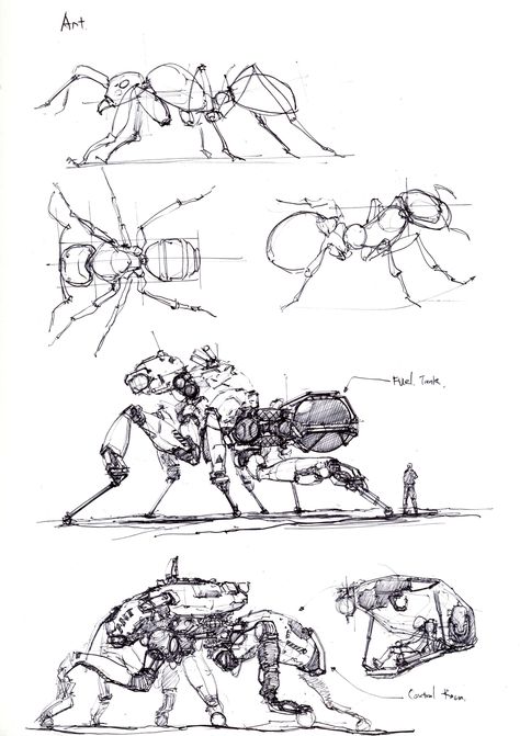 ArtStation - animal robotic machine, longque Chen Insect Mecha, Mech Illustration, Mech Animals, Robotic Insects, Animal Mech, Robot Insect, Mech Drawing, Robot Structure, Animal Structure