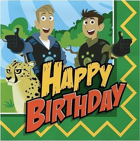 Amazon.com: Treasures Gifted Officially Licensed Wild Kratts Birthday Party Napkins - Pack of 16 Wild Kratts Napkins - Wild Kratts Party Supplies - Wild Kratts Birthday Party Supplies - Wild Kratts Decorations : Toys & Games Kratt Brothers, Wild Kratts Birthday Party, Wild Kratts Party, Cake Designs For Kids, Wild Kratts, Supernatural Wallpaper, Treasure Gift, Birthday Napkins, Birthday Supplies