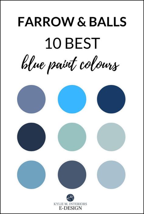 Learn about undertones & LRVs of Hague Blue, Stiffkey Blue, Lulworth Blue, Railings & more. Kylie M. is a paint colour expert with a decorating blog FULL of home update ideas for you! #blue #navyblue #bluepaint #farrowandball #paintedcabinets #featurewall #frontdoor #bestpaintcolours #colourconsult #edesign #diy F&b Light Blue, Lulworth Blue, Farrow And Ball Stiffkey Blue, Blue Hallway Paint, Farrow And Ball Blue, Farrow And Ball Light Blue, Dix Blue Farrow And Ball, Farrow And Ball Lulworth Blue, Drawing Room Paint