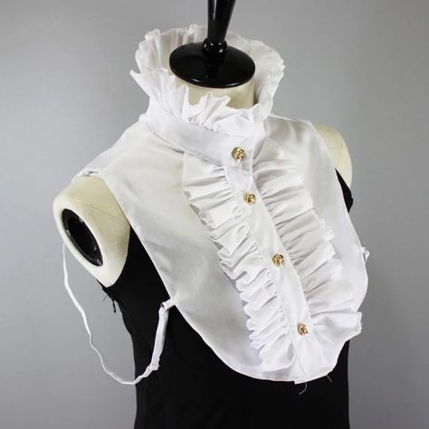 Womens Victorian Vintage Half Shirt Blouse Stand Up Ruffles Fake Collar 649C| | - AliExpress Victorian Ruffle Collar, Jabot Collar, Victorian Shirt, Ruffle Collar Shirt, Ruff Collar, Half Shirt, False Collar, Victorian Blouse, Fake Collar