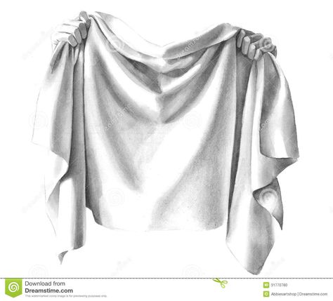 Draping Cloth Material Folds Held In Hands Stock Photo - Image: 31770780 Fabric Drawing, Hand Reference, Hands Holding, Cloth Material, Hand Holding, Drawing Clothes, Realistic Drawings, Painting Tips, Pencil Drawing