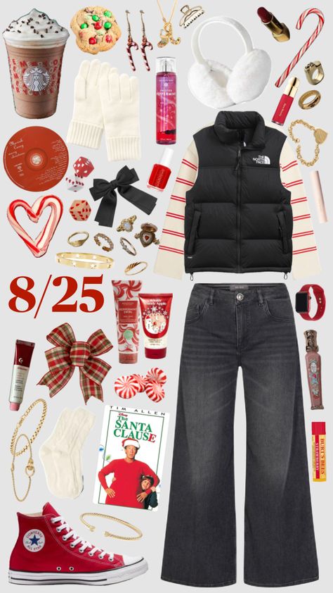 #christmasoutfit #christmas #outfit #outfitinspo #candycane #winter #winteroutfit #red #white #puffervest #pants Trendy Christmas Outfits, Christmas Outfits, Cardigan Outfits, Puffer Vest, Christmas Outfit, Candy Cane, Party Outfit, Winter Outfits, Red White