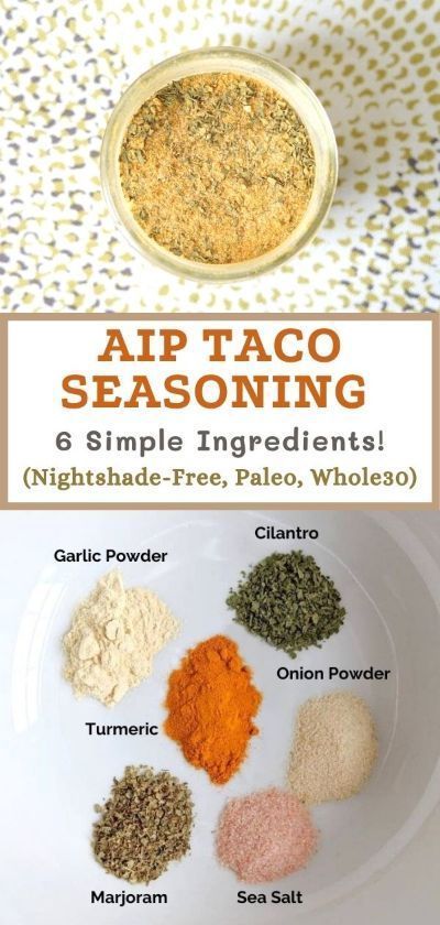 Aip Taco Seasoning, Simple Aip Recipes, Simple Aip Meals, Aip Tacos, Aip Seasoning, Aip Spices, Aip Condiments, Aip Sauces, Aip Lifestyle