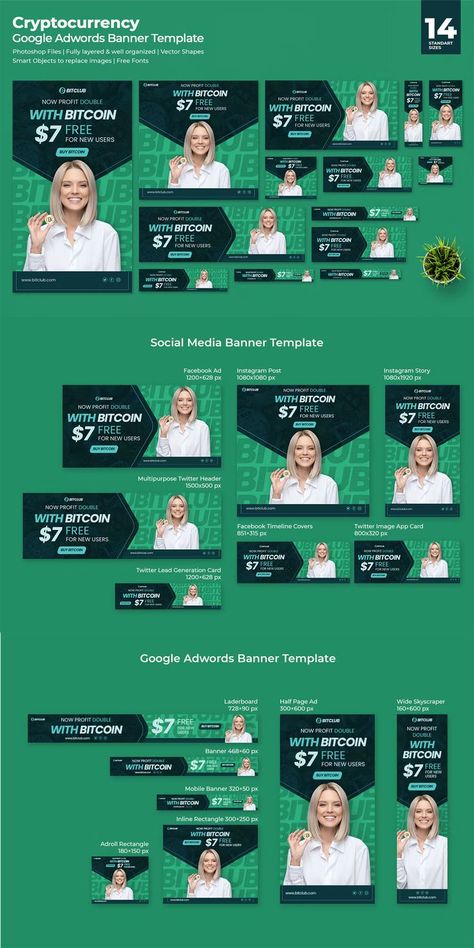 Cryptocurrency Google Ads Banners Template PSD Google Ad Design, Google Ads Design Creative, Display Ads Design, Web Banner Design Creative, Google Banner Design, Creative Banner Ads, Google Ads Design, Institutional Design, Google Display Ads