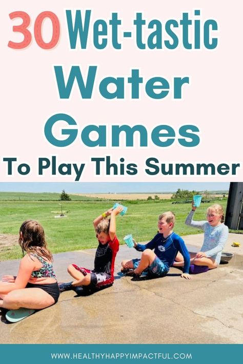 best fun summer water games for kids Easy Water Activities For Kids, Water Play Games For Preschoolers, Diy Water Activities Backyards, Summer Program Activities For Kids, Fun Water Games For Kids, Summer Kick Off Activities For Kids, School Water Day Activities, Summer Water Party Ideas, Summer Camp Water Activities