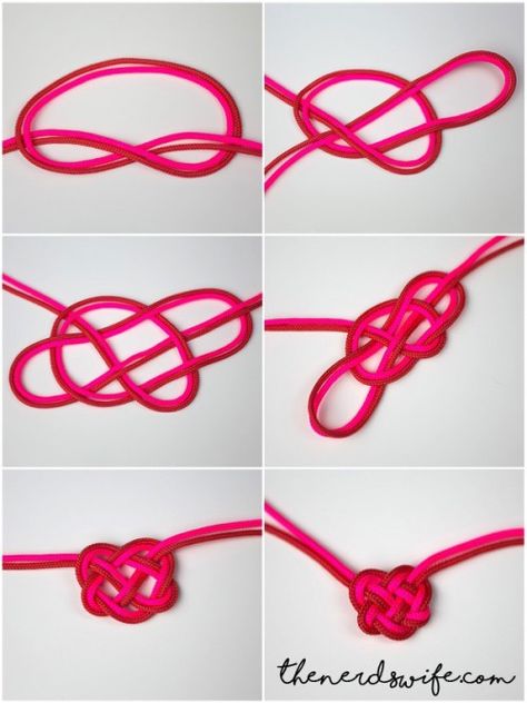 Make Heart Knot Friendship Bracelets Paracord Heart Keychain, How To Make A Heart Bracelet, Paracord Heart, Paracord Bracelet Instructions, Bracelet Instructions, Knots Jewelry, Friendship Knot, Celtic Heart Knot, Faux Nose Ring