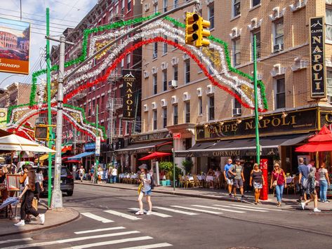 Put your knowledge of Little Italy to the test, and see if you know these neighborhood secrets Squibb Park, Walking Nyc, Little Italy Nyc, San Gennaro, Houston Street, City Love, New York City Vacation, Nyc With Kids, Memorial Wall