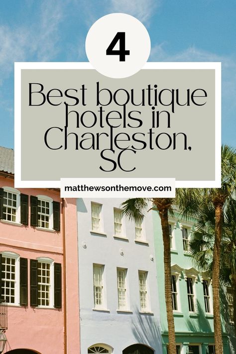 Thinking about heading to Charleston on your next getaway? If the promise of world-class dining, shopping, and a city bursting with history doesn’t already have you convinced, perhaps these four one-of-a-kind boutique hotels in Charleston will have you hitting that “book” button. Charleston Hotels, Best Boutique Hotels, Luxury Getaway, Luxury Boutique Hotel, The Promise, Boutique Hotels, Best Hotels, Luxury Boutique, Boutique Hotel