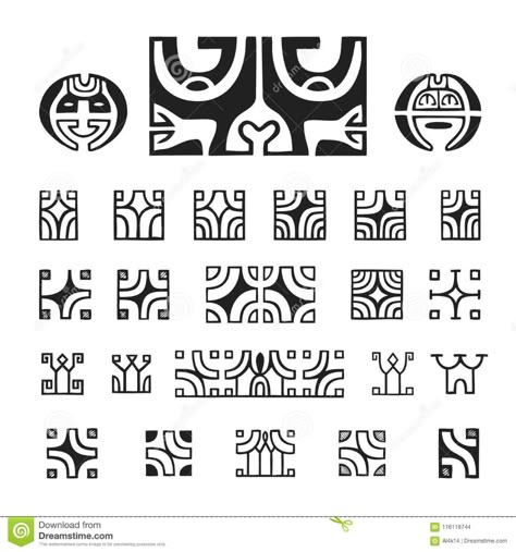 Polynesian Tattoo Indigenous Primitive Art Stock Vector - Illustration of abstract, curl: 116118744 Filler Tattoo Designs, Geometric Tattoo Pattern, Polynesian Tattoo Designs, Polynesian Art, Marquesan Tattoos, Maori Tattoo Designs, Aztec Tattoo, Polynesian Designs, Primitive Art