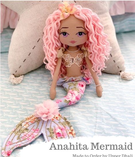 Sewing and Crafts – A Mermaid Doll | Chic Tweaks Alterations & Crafts Skin Tone Hair Color, Ocean Themed Nursery, Mermaid Crafts, Keepsake Bear, Handmade Mermaid, Handcrafted Dolls, Heirloom Doll, Mermaid Decor, Colors For Skin Tone