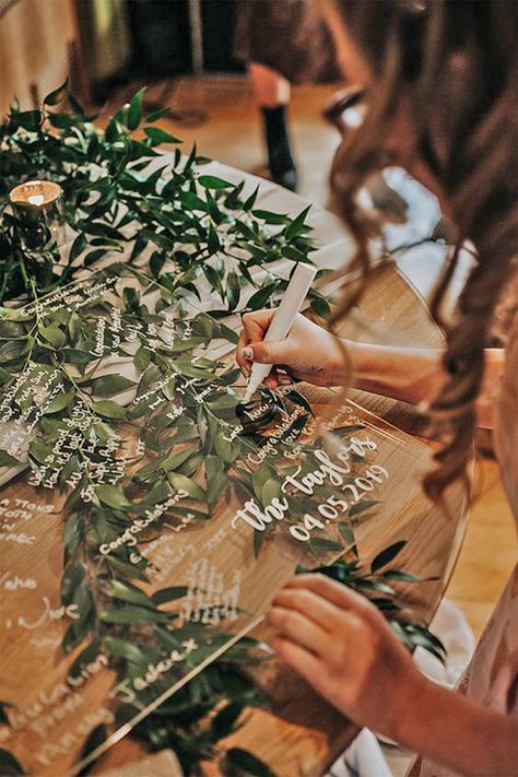 Rustic wedding guest book