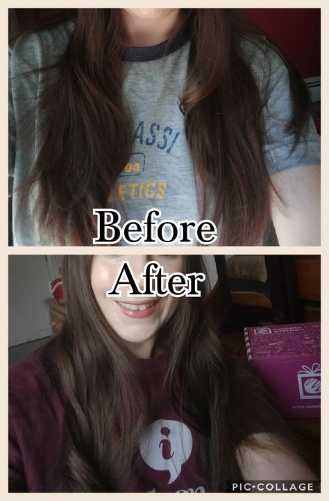 Before and after using the Loreal Extraordinary Clay Shampoo, Conditioner, and Mask. #gotitfree Clay Shampoo, Shampoo Conditioner, Conditioner, Mask, Women's Top