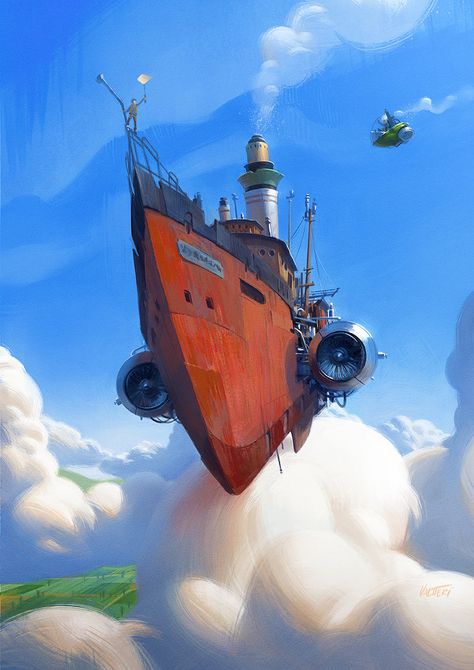 Ahoy there!, Valtteri Heinonen on ArtStation at https://www.artstation.com/artwork/xDGZX The Pirates, Steampunk Art, Science Fiction Art, Xbox Games, Arte Fantasy, 판타지 아트, Environment Concept Art, Steam Punk, Dieselpunk