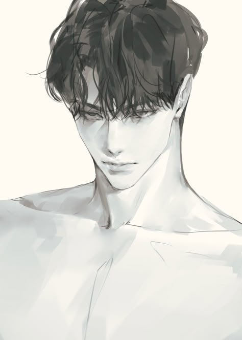 How To Draw Man Head, 얼굴 드로잉, Digital Art Anime, Anime Drawings Boy, 영감을 주는 캐릭터, Art Tutorials Drawing, Anime Poses Reference, Sketchbook Art Inspiration, Male Art