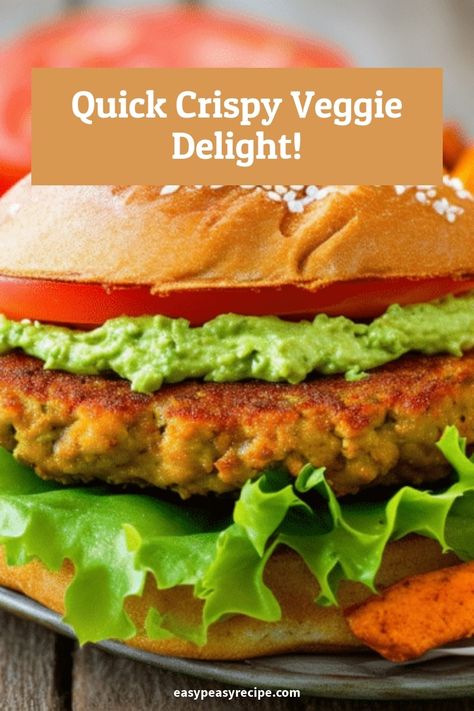 Easy Air Fryer Veggie Burger Recipe: Healthy & Delicious! Air Fryer Veggie Burger, Veggie Burger Recipe Easy, School Cookies Recipe, Veggie Burger Recipe, Best Veggie Burger, Easy Burger Recipe, Easy Breakfast Smoothies, Easy Zucchini Recipes, Easy Mac And Cheese