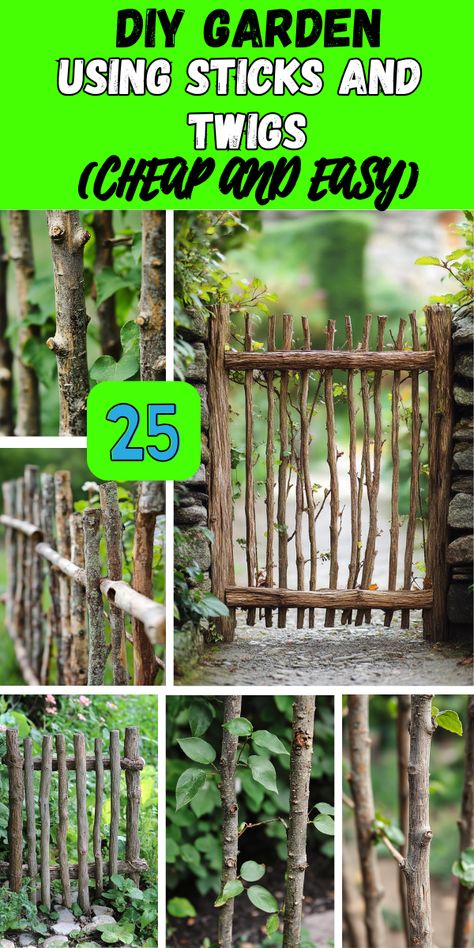 🌿 Save this pin for 25 creative DIY garden projects using sticks and twigs to bring a rustic, natural touch to your outdoor space! From DIY trellises and plant markers to charming twig borders and decorative accents, these budget-friendly ideas make it easy to enhance your garden with minimal cost.
#GardenDIY #NaturalDecor #TwigCrafts Branch Projects Diy, Twig Frames Rustic, Garden Projects Using Sticks And Twigs, Twig Garden Art, Stick Garden Edging, Diy Garden Fencing Ideas Cheap, Diy Stick Fence, Homestead Hacks Diy, Branch Fence Diy