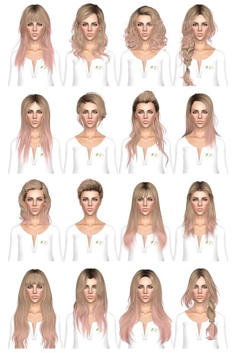 Hair dump 3 by July Kapo for Sims 3 - Sims Hairs - http://simshairs.com/hair-dump-3-by-july-kapo/ Sims 3 Sims Download, Sims 3 Cc Clothes, Sims 2 Hair, Sims 3 Cc Finds, Sims 3 Mods, Play Sims, Sims Games, Sims 4 Cc Packs, Sims Hair