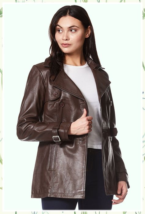 TRENCH Classic Mid Length Designer Leather Kids Leather Jackets, Leather Wash Bag, Celebrities Leather Jacket, Leather Tote Bag Women, Long Coat Jacket, Leather Jacket With Hood, Sheepskin Jacket, Leather Jacket Style, Leather Jacket Outfits