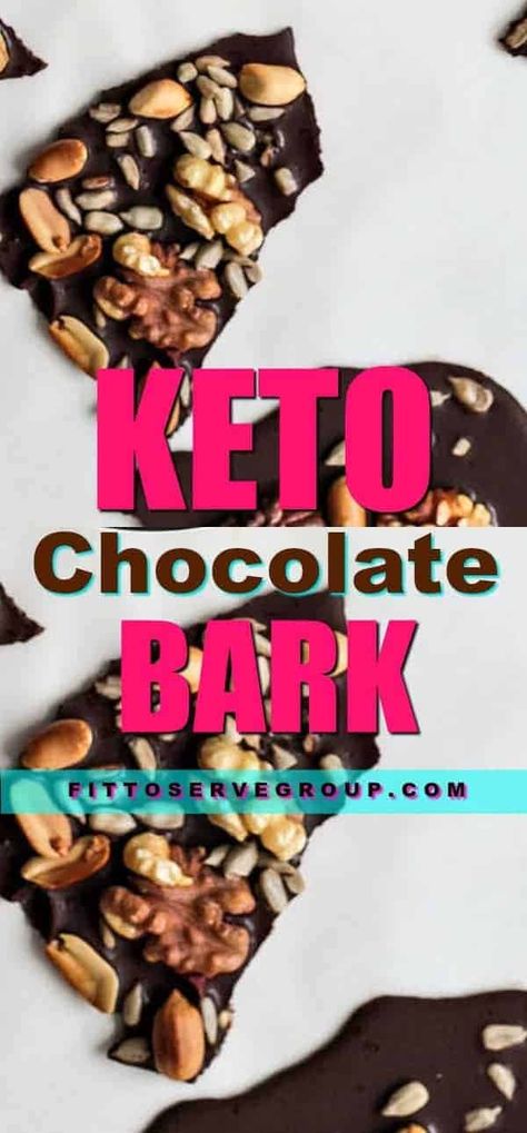 Keto Chocolate Bark, Sf Desserts, Keto Bark, High Carbs, Dolce Poche Calorie, High Fat Low Carb Recipes, Keto Treats, Keto Bars, Healthier Alternatives