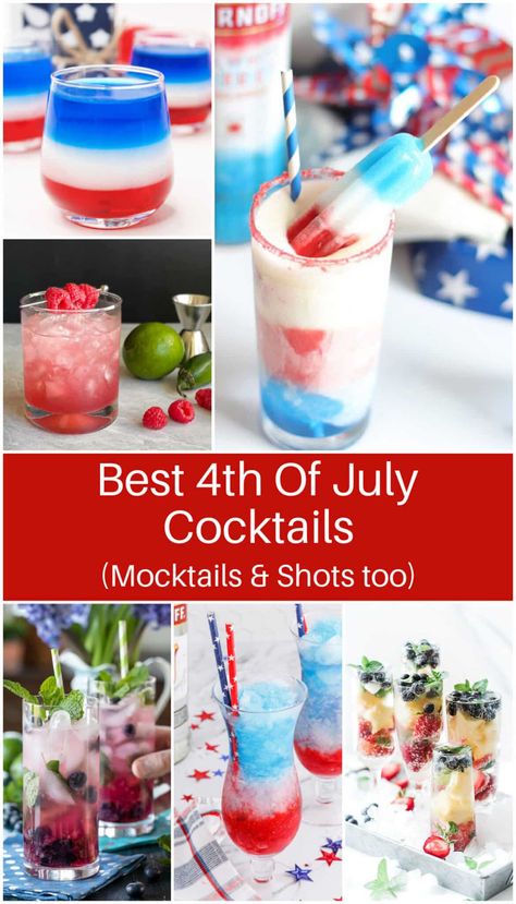 Fourth Of July Batch Cocktails, 4th Of July Drinks Alcoholic Pitcher, 4th Of July Big Batch Cocktails, Large Batch 4th Of July Cocktail, 4 Th Of July Mocktail, Lemon Drop Shots, Patriotic Drinks, White Wine Sangria Recipe, Lemonade Slushies