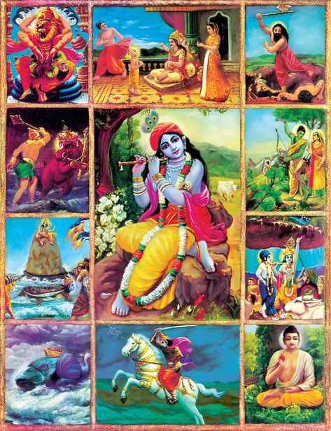 Krishna is the Source of All Incarnations Bhagavan Krishna, Diy Tarot Cards, Janmashtami Images, Srimad Bhagavatam, Kali Hindu, Geeta Quotes, Krishna Avatar, Krishna Hindu, Bhakti Yoga