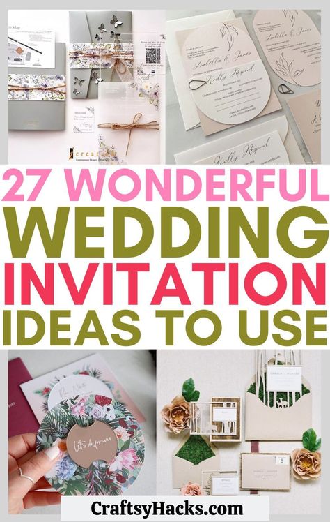 Having the most stunning invitations for your wedding can be super easy when you use any of these beautiful wedding invitation ideas. These fun wedding invite ideas are sure to give you inspiration for your own wedding invitations. Home Made Wedding Invite, Wedding Invite Design Ideas, Wedding Invitation Unique Creative, Best Wedding Invites, Innovative Wedding Invitations, Do It Yourself Wedding Invitations, Homemade Wedding Invitations Diy, Easy Wedding Invitations Diy, Wedding Invitation Tips