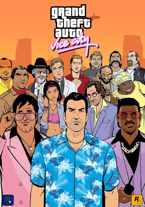 Gta Vice City Poster, Gta Poster, Gta Vice City Wallpapers, Gta Vice City, Gta City, San Andreas Gta, Grand Theft Auto Artwork, Grand Theft Auto Series, Retro Games Poster