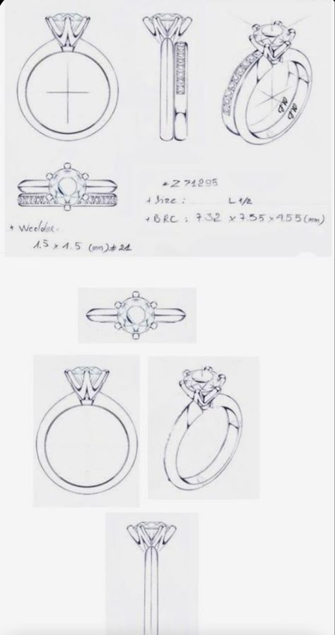 Wedding Ring Drawing, Jewelry Sketches, Ring Sketch, Gem Drawing, Tiffany Engagement, Jewelry Facts, Bridal Jewellery Inspiration, Jewelry Knowledge, Art Jewelry Design