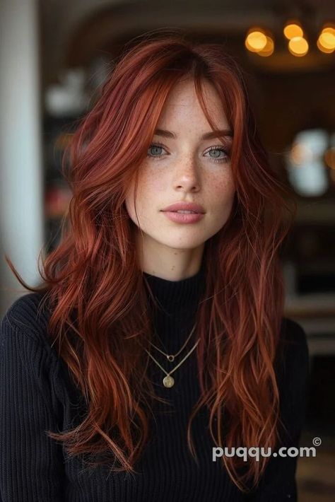 Red Hair With Bangs, Haircut Tips, Long Shag Haircut, Long Shag, Red Hair Inspo, Extension Hair, Red Haired Beauty, Long Red Hair, Women's Hairstyles