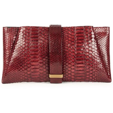 Womens Clutches Lanvin New Line Large Oxblood Python Clutch ($3,040) ❤ liked on Polyvore featuring bags, handbags, clutches, snake print handbag, snakeskin handbags, snake print purse, snake skin handbags and red purse Snake Skin Handbag, Red Clutch, Red Purse, Printed Purse, Red Purses, Printed Handbags, Crocodile Skin, Ladies Clutch, New Line