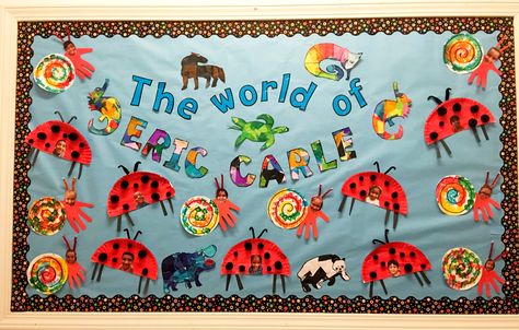 Eric carle Eric Carle, Sensory Bins, Board Ideas, School Crafts, Eu Flag, Bulletin Boards, Childcare, Bulletin Board, Country Flags