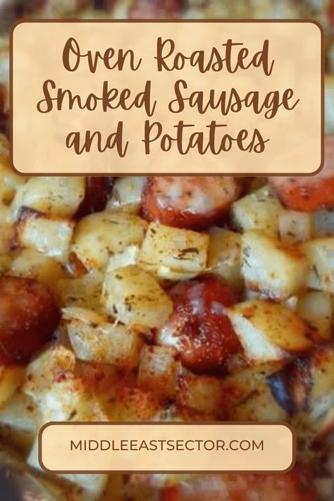 Roasted Smoked Sausage And Potatoes, Smoked Sausage And Potatoes, Smoked Sausage And Potato Recipe, Crockpot Potatoes, Baked Red Potatoes, Potato And Sausage, Breakfast Crockpot, Sausage And Potato Bake, Smoked Sausages