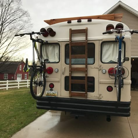 Short Skoolie Conversion, Mini Bus Camper, Short Skoolie, Back Country Camping, Short Bus Conversion, Small Travel Trailer Remodel, Bus Renovation, Small Travel Trailer, Skoolie Life