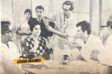 #Nargis ji on the set of “Raat Aur Din” with Govind Munis, Firoz Khan, & director Satyen Bose. For this movie Nargis ji got National Award for Best Actress & this was her last movie. Nargis Dutt, Firoz Khan, National Film Awards, Indian Film, Film Awards, Best Actress, On Set, Actresses, Film