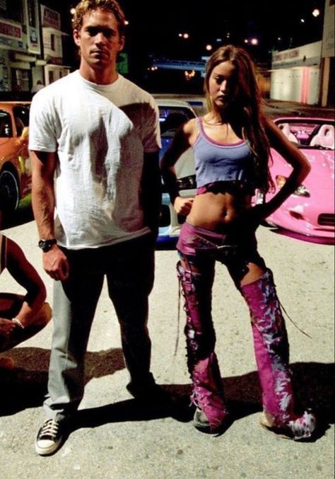 2 Fast 2 Furious Outfits, Couples Halloween Costume Fast And Furious, Fast Furious Costume, Fast And Furious Halloween Costumes Couple, Suki And Brian Fast And Furious, Sookie Fast And Furious, Brian And Mia Fast And Furious Costume, Brian And Suki Costume, Suki And Brian Fast And Furious Costume