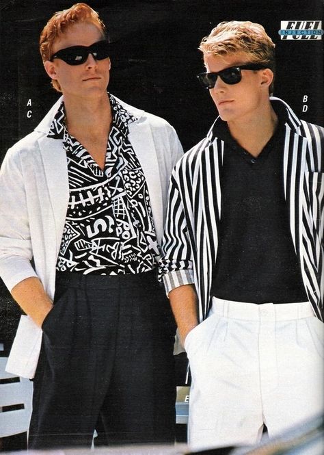 Menswear 80's 80s Outfits Men, 80s Style Outfits, Retro Attire, Outfits Vest, 80s Mens Fashion, Dress 80s Style, 80s Clothes, 80s Outfits, 80s Fashion Men