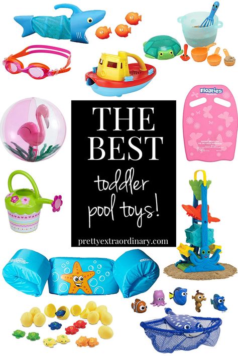 Best Pool Toys for Toddlers Toddler Pool Ideas, Beach Toys For Toddlers, Best Pool Toys, Baby Pool Toys, Kids Water Toys, Lake Toys, Pool Toys For Kids, Swim Toys, Retail Ideas