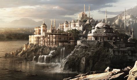 Medieval Castle City Fantasy Citadel, World Of Fantasy, Fantasy City, Fantasy Castle, Fantasy Setting, Fantasy Places, Fantasy Map, Fantasy Art Landscapes, Fantasy Concept Art