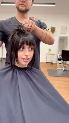 Bangs Faded Into Hair, Anime Style Bangs Haircut, Bangs Different Styles, Full Bangs With Face Framing Layers, Anime Style Bangs, Trimming Your Own Bangs, Bangs But Not Bangs, Anime Style Haircut, Bangs With No Layers