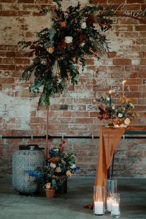 Bonfire Night Wedding Inspiration in Orange & Blue Hues Grazing Board Wedding, Folky Wedding, Cake With Drip, Drip Icing, Winter Reception, Colourful Weddings, Semi Naked Cake, Folk Wedding, Singapore Wedding