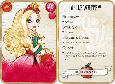 Ever After High Names, Cerise Hood, Lizzie Hearts, You're Next, Raven Queen, Fairest Of Them All, Princess Wallpaper, White Birthday, Apple White