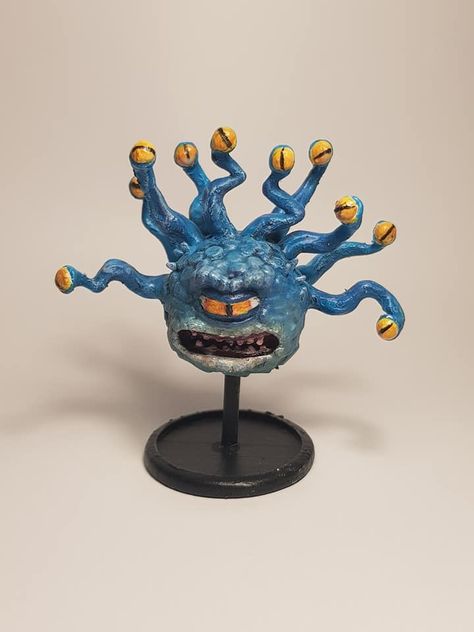 Beholder colored 3D printed miniature 3d Printed Miniatures, 3d Printer Miniatures, Final Fantasy 3d Print, 3d Printed Dollhouse Miniatures, Beholder Miniature, Tabletop Games, 3d Printer, Printer, 3d Printing